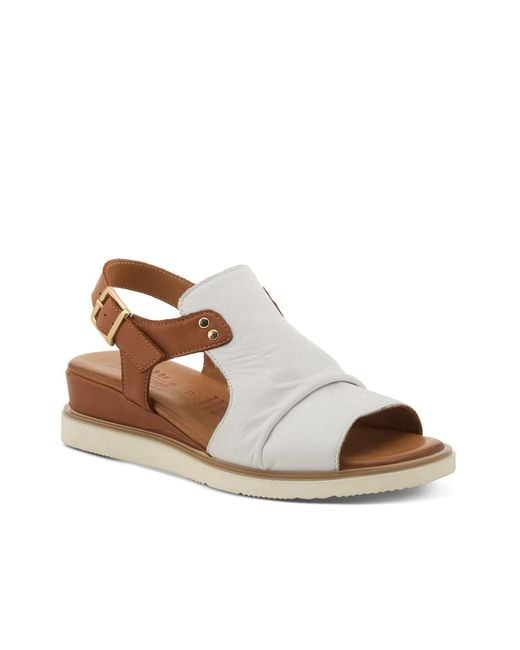 Spring Step Brown Locals Wedge Sandal