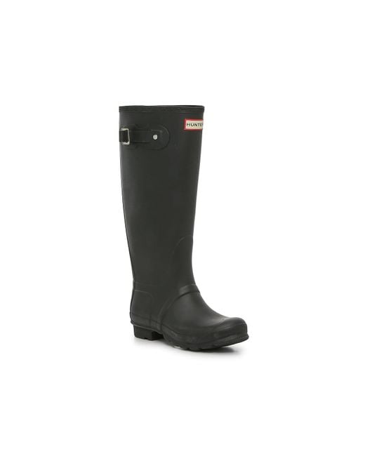 HUNTER Original Tall Wide Calf Rain Boot in Black Lyst