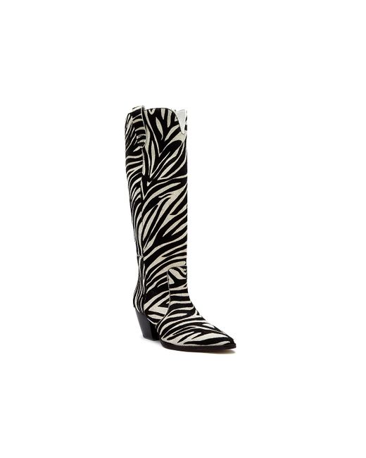 Matisse Leather Stella Western Boot in Animal Print (Black) | Lyst