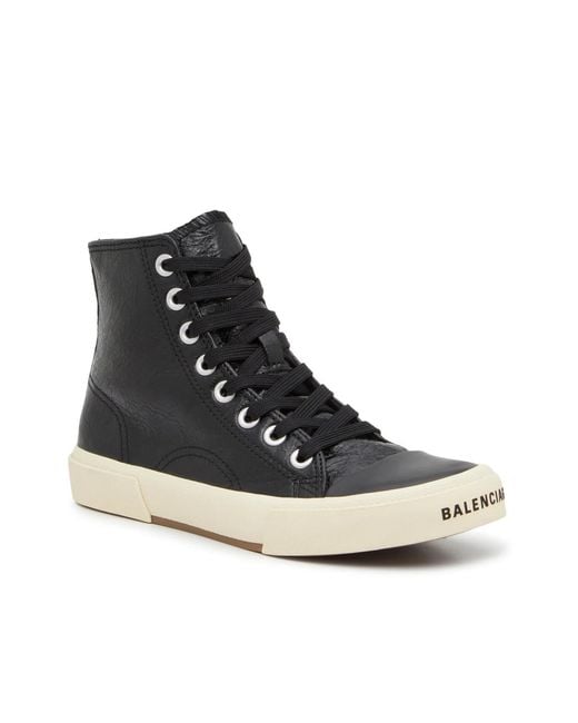 Balenciaga Paris Hightop Sneaker in Black | Lyst