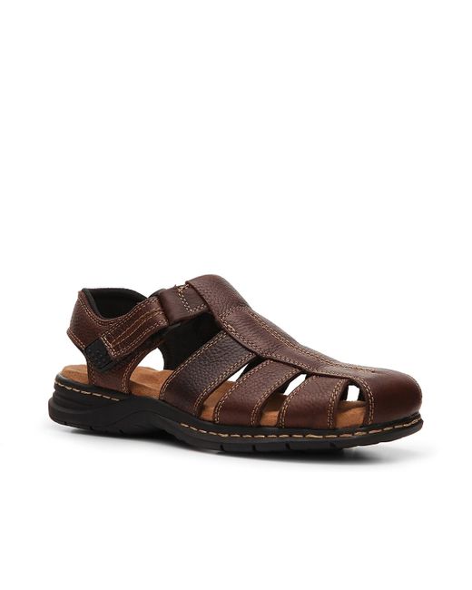 Dr. Scholls Leather Gaston Fisherman Sandal in Brown for Men | Lyst