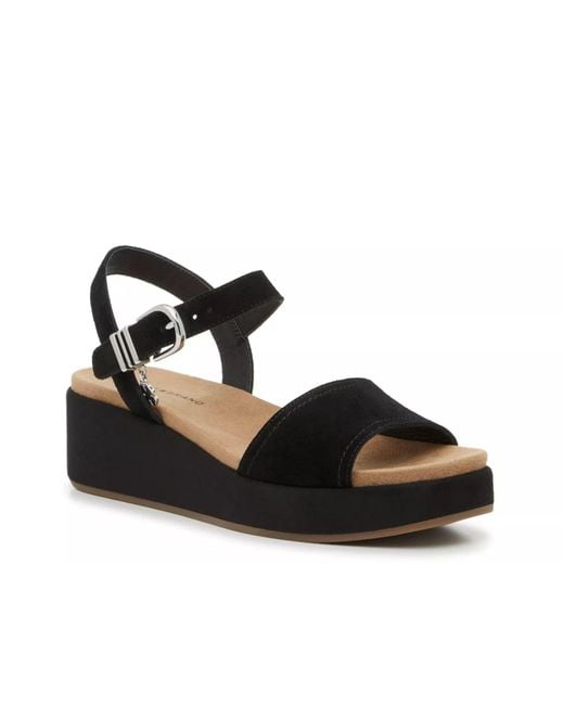 Lucky Brand Black Bernyc Wedge Sandal