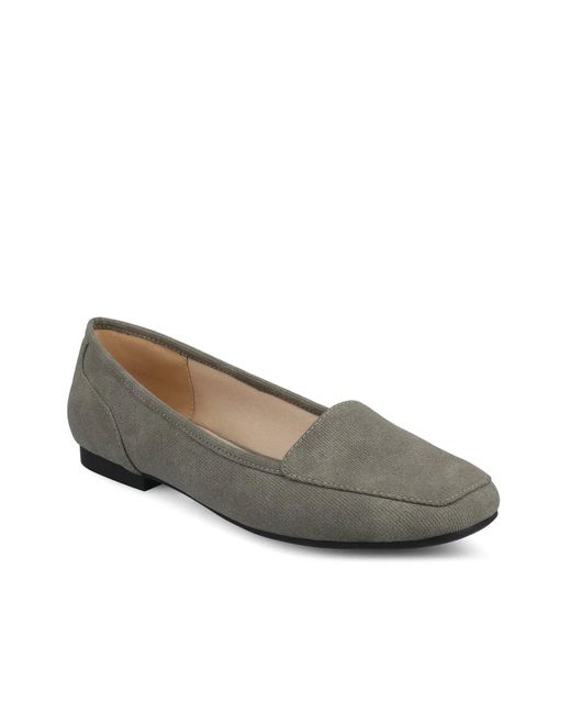 Journee Collection Gray Noelia Flat