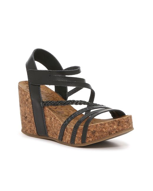 Blowfish Malibu Heidi Wedge Sandal in Black Lyst