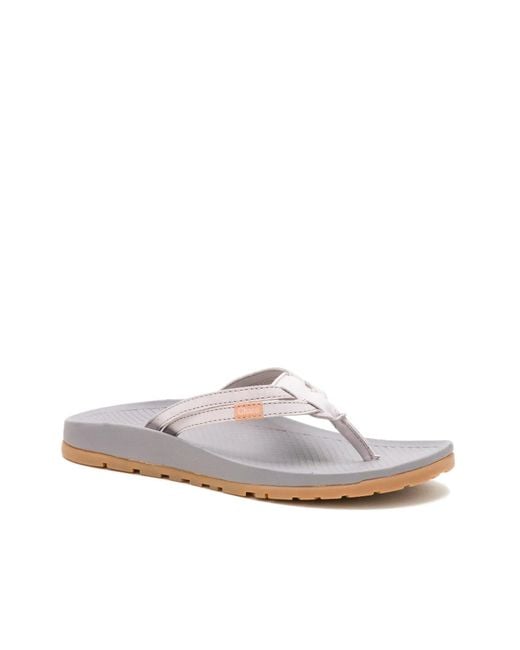 Chaco Women's White Lowdown Flip Flop