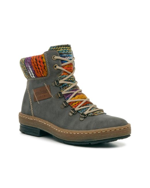 Rieker Women's Gray Felicitas 43 Bootie