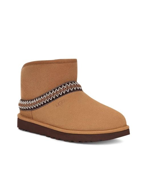 Ugg Brown Classic Mini Crescent Bootie