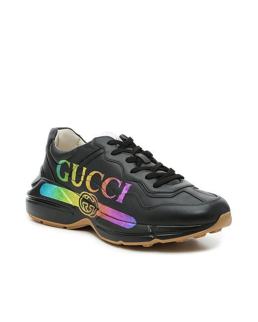 Gucci Black Rhyton Sneaker for men