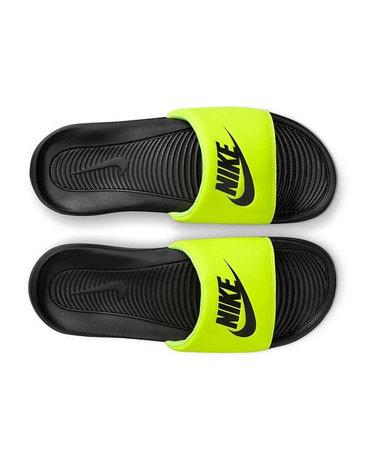 Nike Yellow Victori One Slide Sandal for men