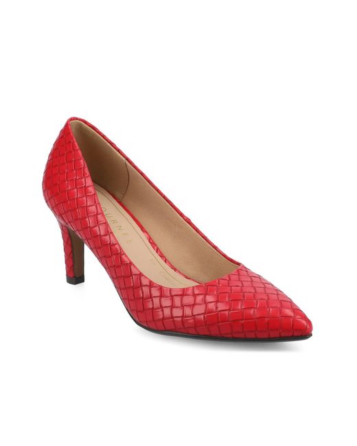 Journee Collection Red Scylee Pump