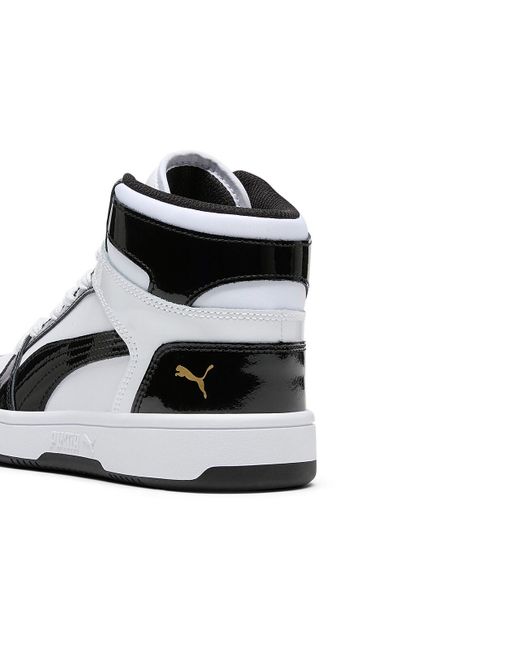 PUMA Black Rebound Layup Shine High-top Sneaker