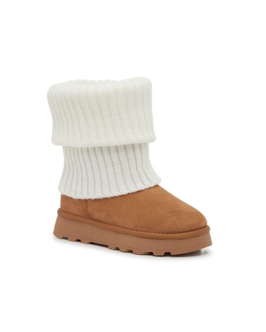 Steve Madden Natural Alida Sweater Bootie