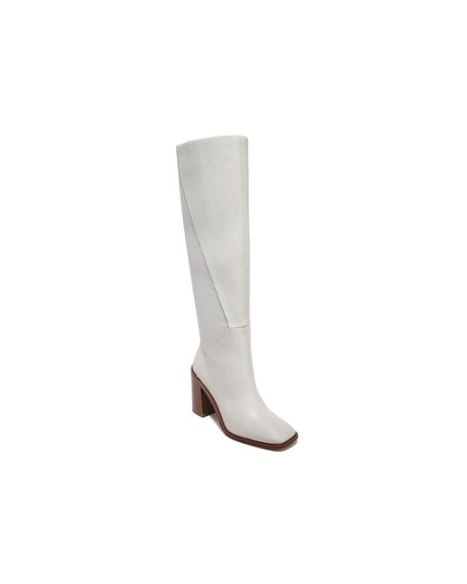 Franco Sarto Leather Stevie Tall Boot in Grey (Gray) | Lyst