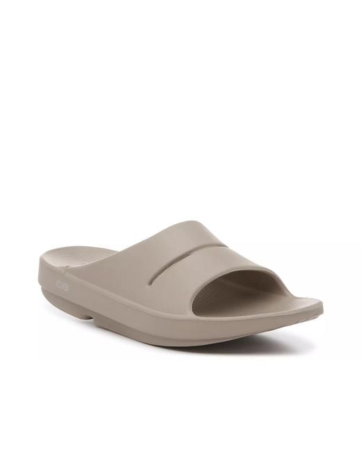 OOFOS Gray Ooahh Slide Sandal for men