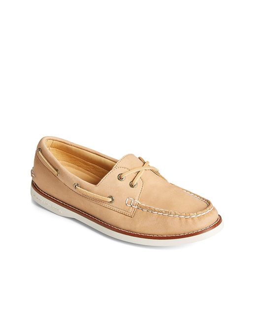 Sperry Top-Sider Gray Gold Cup Authentic Original 2-eye Montana Boat Shoe