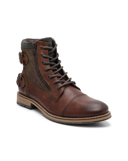 Crown Vintage Brown Brandon Cap Toe Boot for men