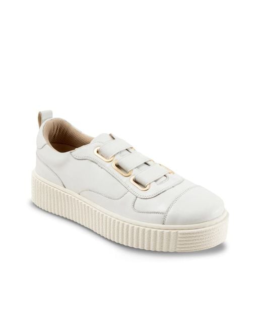 Trotters White Bliss Platform Sneaker