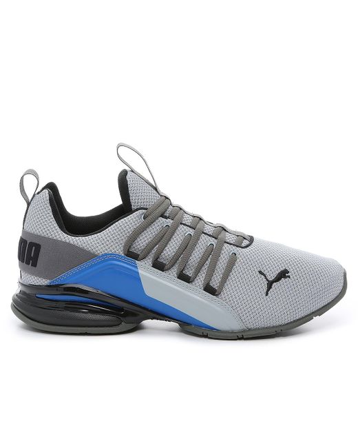 PUMA Synthetic Axelion Sneaker in Grey/Blue (Gray) for Men - Lyst
