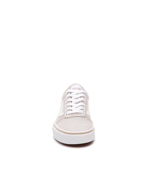 Vans Denim Ward Lo Sneaker in Taupe (White) | Lyst
