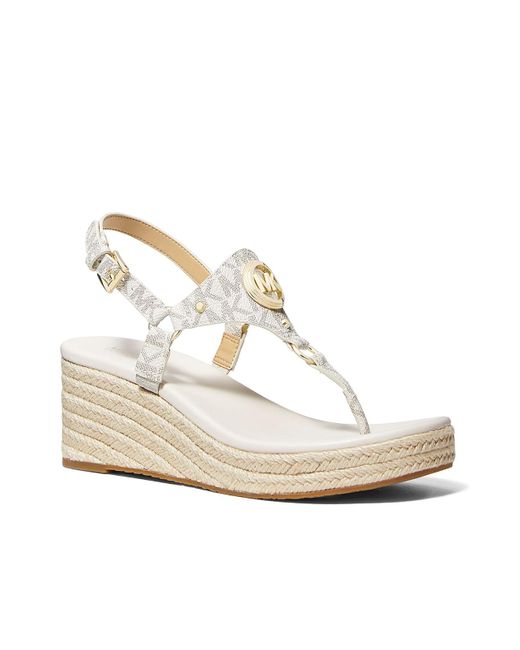 MICHAEL Michael Kors White Casey Wedge Sandal