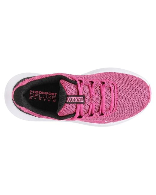Under Armour Pink Charged Surge 4 Running Shoe