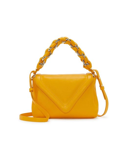 Vince Camuto Lyona Leather Crossbody Bag in Mustard Yellow (Yellow) Lyst