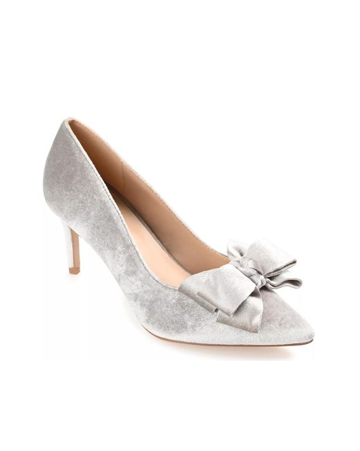 Journee Collection White Crystol Pump