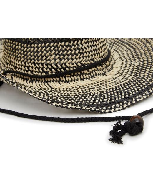 Crown Vintage Black Woven Cowboy Hat