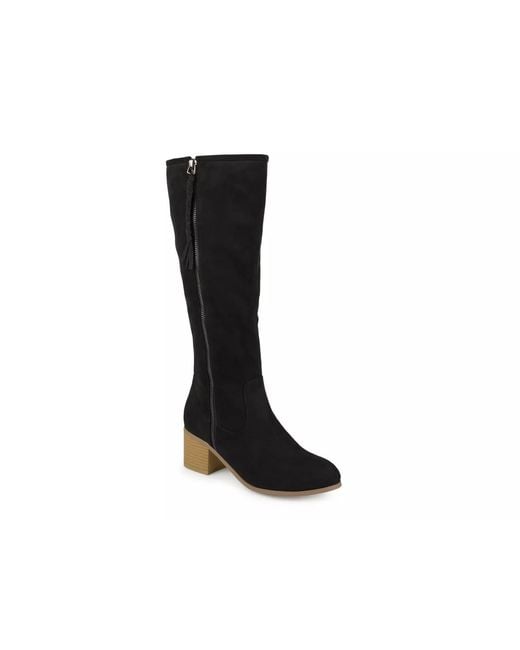 Journee Collection Black Wide Width Sanora Boot
