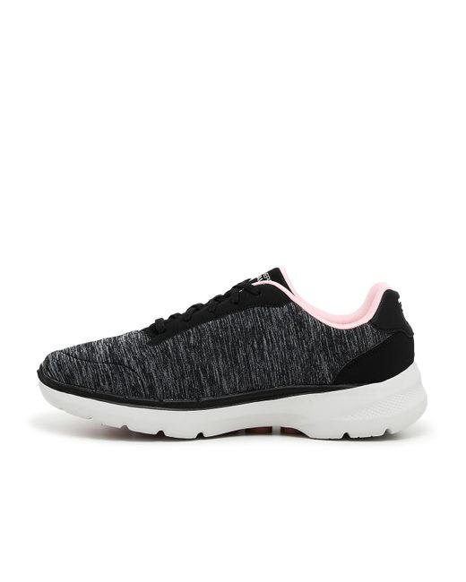 Skechers Synthetic Gowalk 6 Walking Shoe in Black/Pink (Black) | Lyst