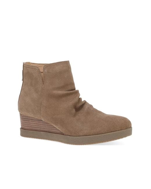 Dansko Stephanie Wedge Bootie in Brown Lyst