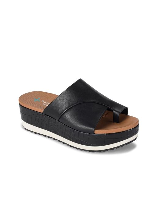 BareTraps Synthetic Harlow Wedge Sandal in Black - Lyst