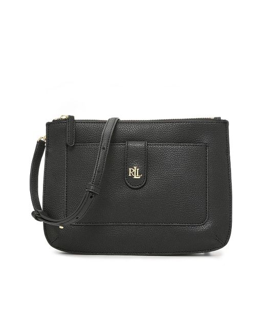 Lauren by Ralph Lauren Jamey Leather Crossbody Bag in Black Lyst