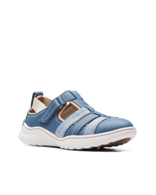 Clarks Synthetic Teagan Step Sandal in Blue/Grey (Blue) | Lyst