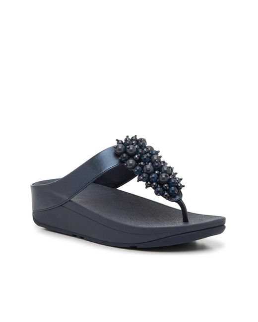 Fitflop Blue Fino Wedge Sandal