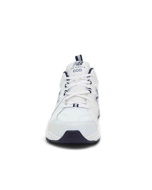New Balance Suede 608 V5 Medium/x-wide Walking Shoes in White/Navy (White) for Men - Lyst