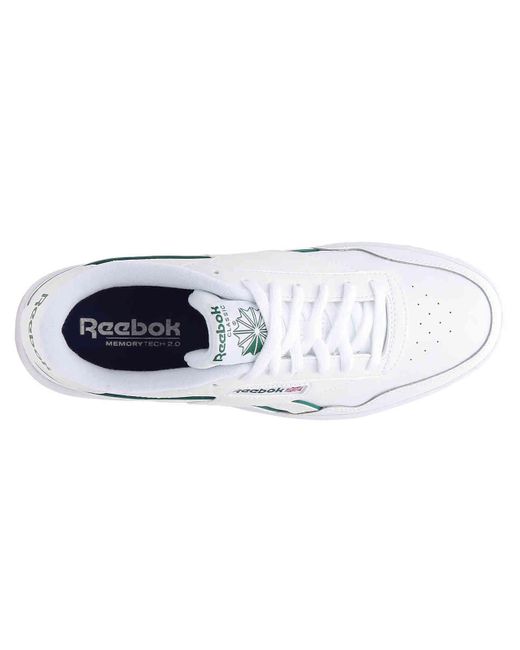 reebok white green