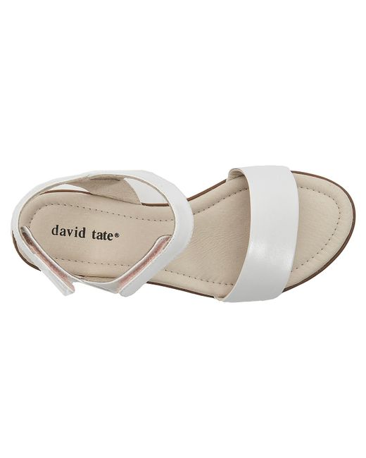 David Tate White Samba Wedge Sandal