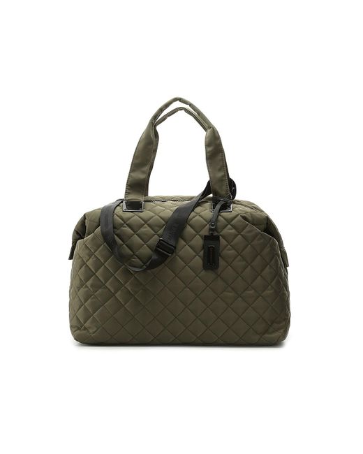 Steve Madden Green Quilted Weekender Bag