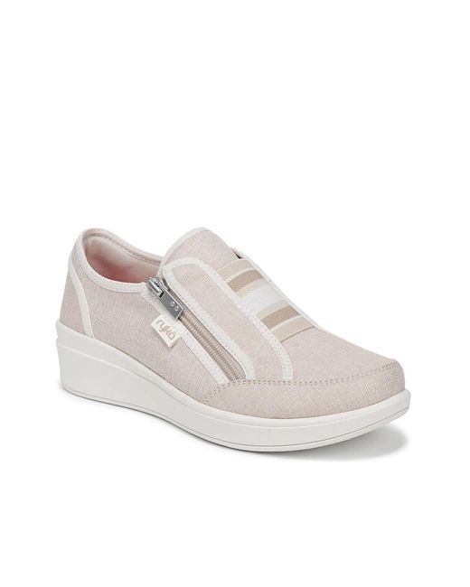Ryka White Lounge Zip Sneaker