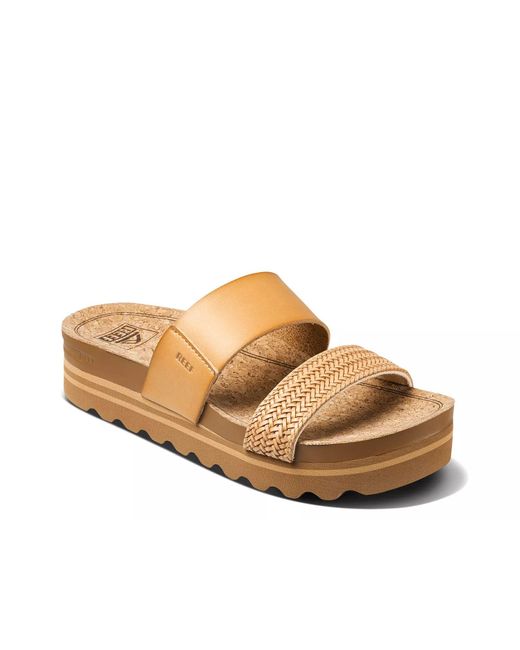Reef Black Cushion Vista Hi Wedge Sandal