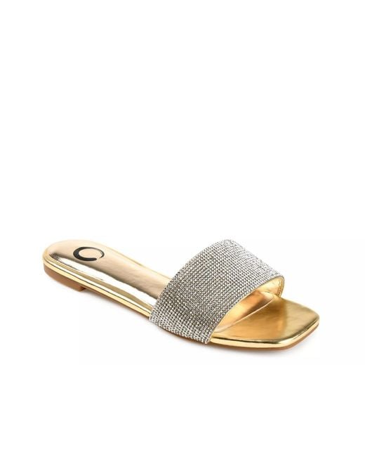 Journee Collection Metallic Grayce Sandal