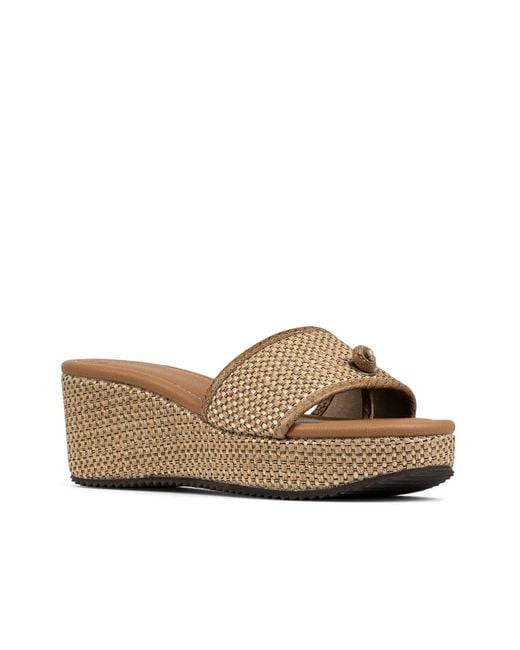 Donald J Pliner Brown Silli Wedge Sandal