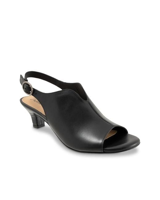 Trotters Black Norma Sandal