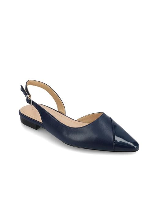 Journee Collection Blue Daphnne Flat