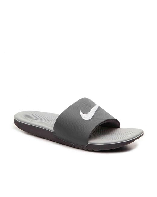Nike Kawa Slide Sandal in Gray for Men | Lyst
