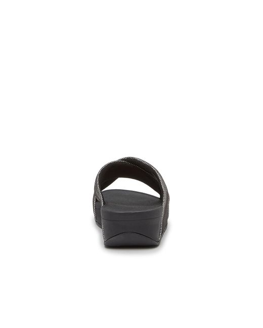 Fitflop Black Lulu Shimmer Wedge Sandal