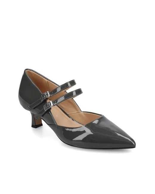 Journee Collection Black Carnation Pump