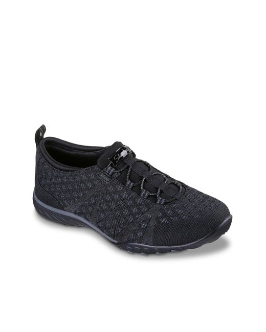 Skechers Breathe Easy Slipon Sneaker in Black Lyst