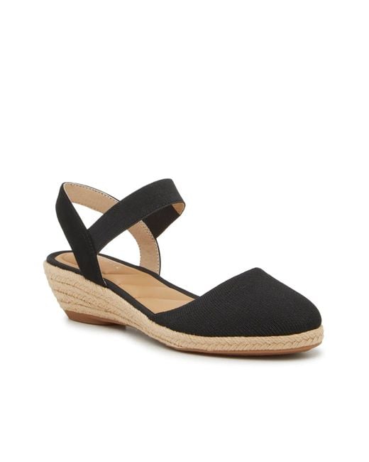Kelly & Katie Black Esmo Wedge Pump